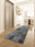 Patchwork Noir washable runner rug for hallways and kitchens, low-pile non-slip