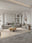 Porcelain Bloom washable area rug in a styled room, rectangular, low-pile cotton blend