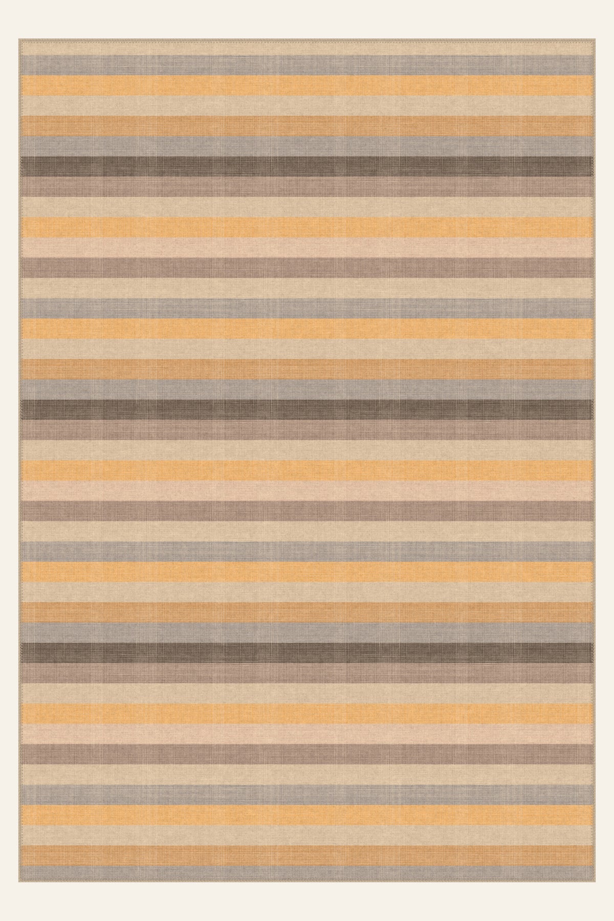 Loom Strata Apricot washable rug, rectangle shape, top view