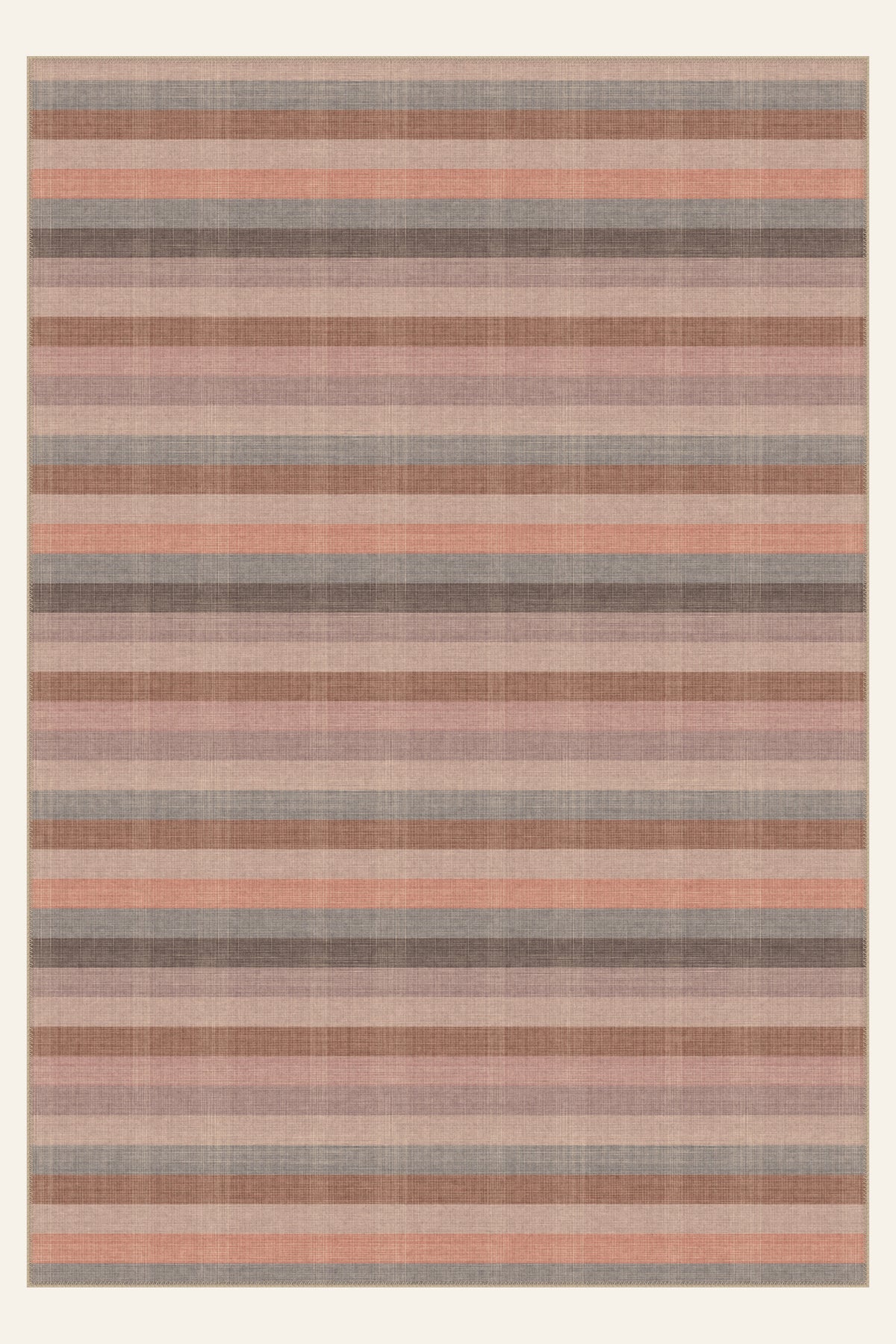 Tapis lavable Loom Strata Rose Clay, forme rectangulaire, vu de dessus