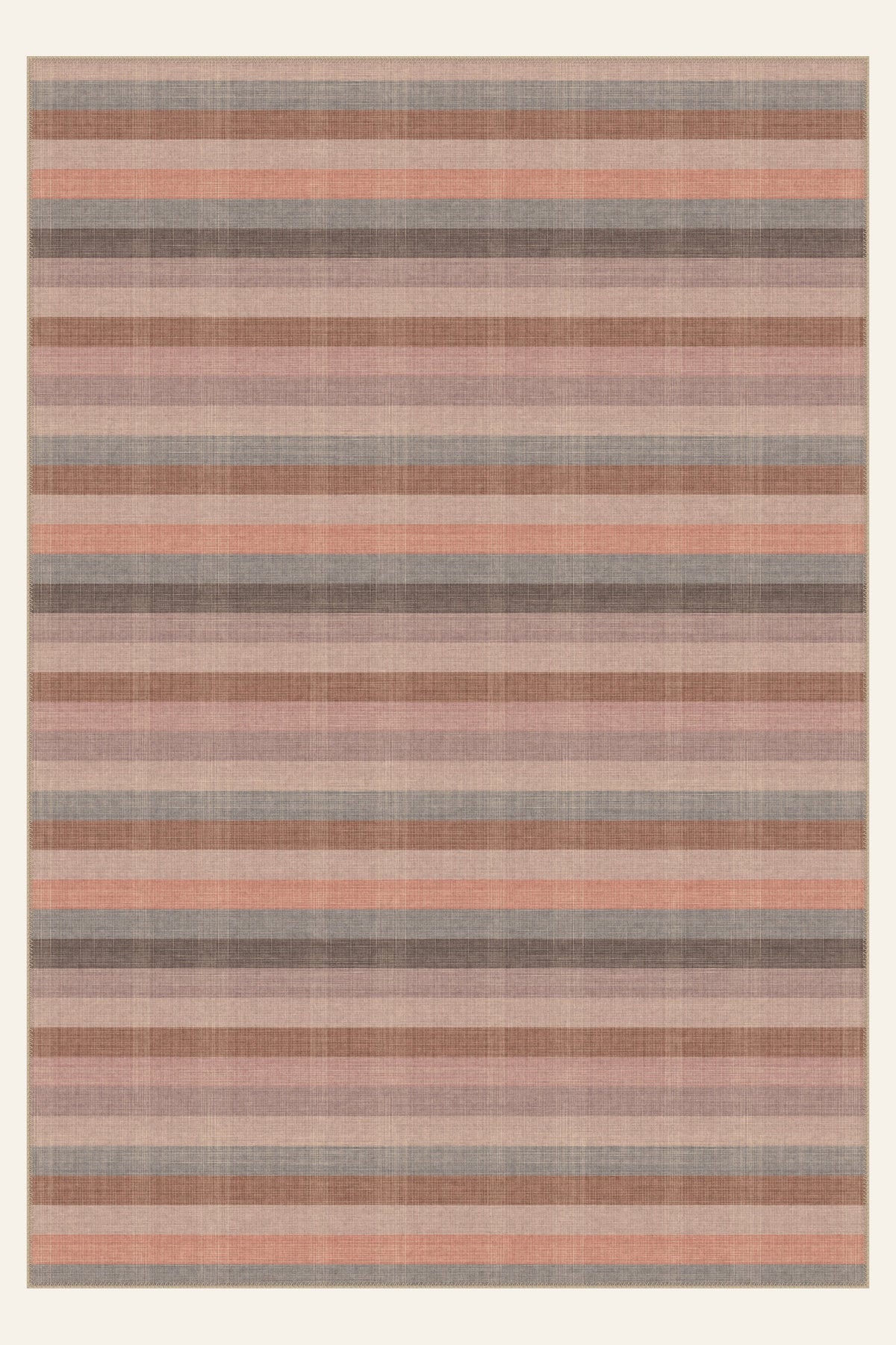 Waschbarer Teppich Loom Strata Rose Clay, rechteckige Form, Draufsicht