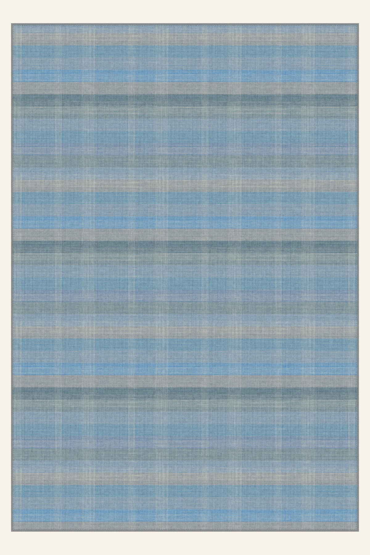 Loom Strata Chambray Blue washable rug, rectangle shape, top view