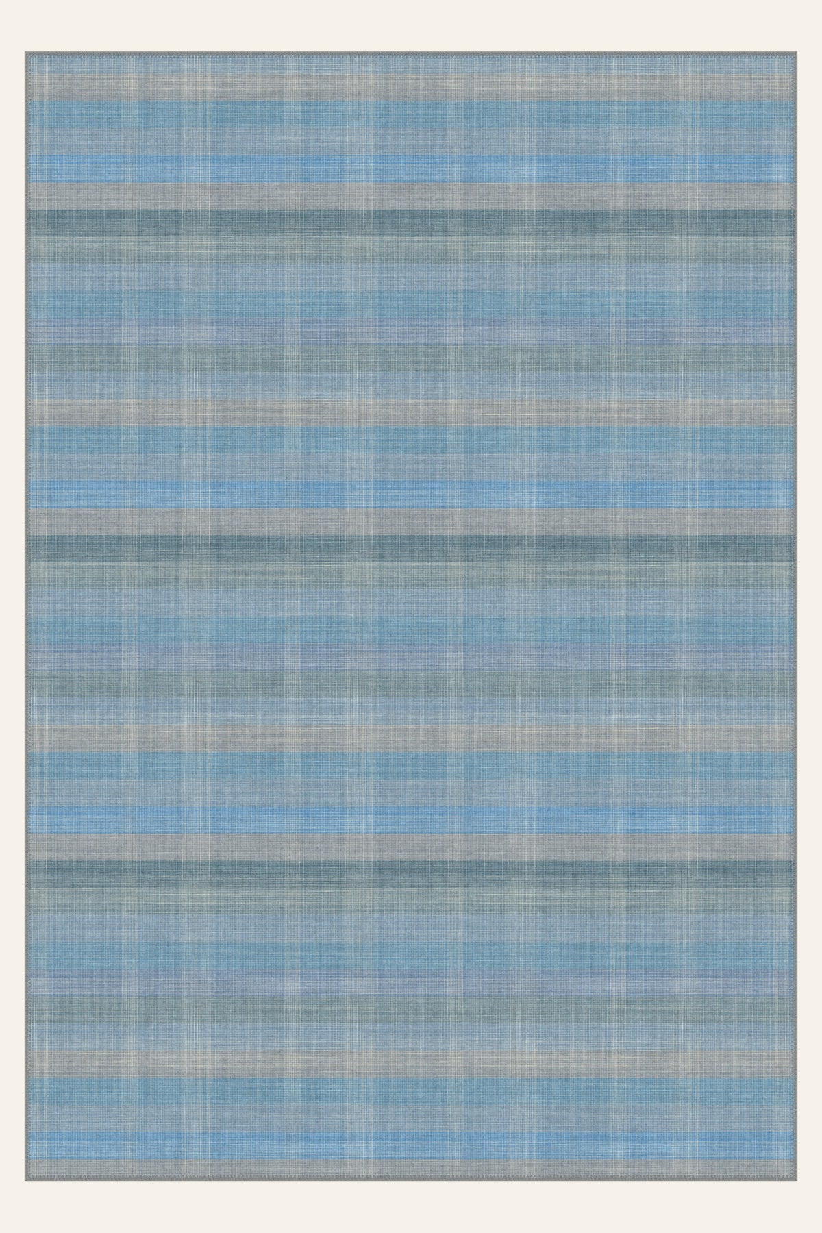 Loom Strata Chambray Blue washable rug, rectangle shape, top view