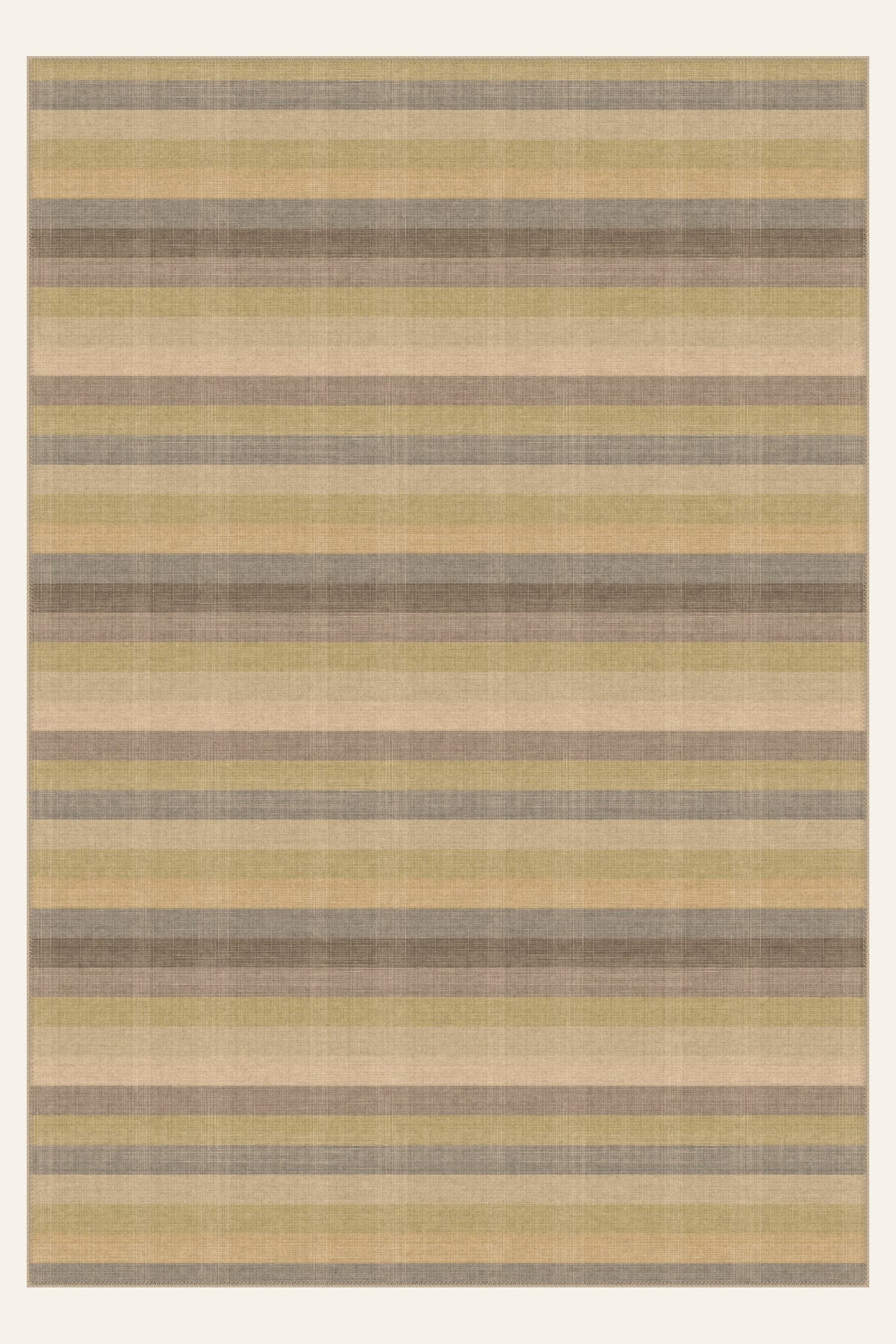 Tappeto lavabile Loom Strata Olive Gold, forma rettangolare, vista dall'alto