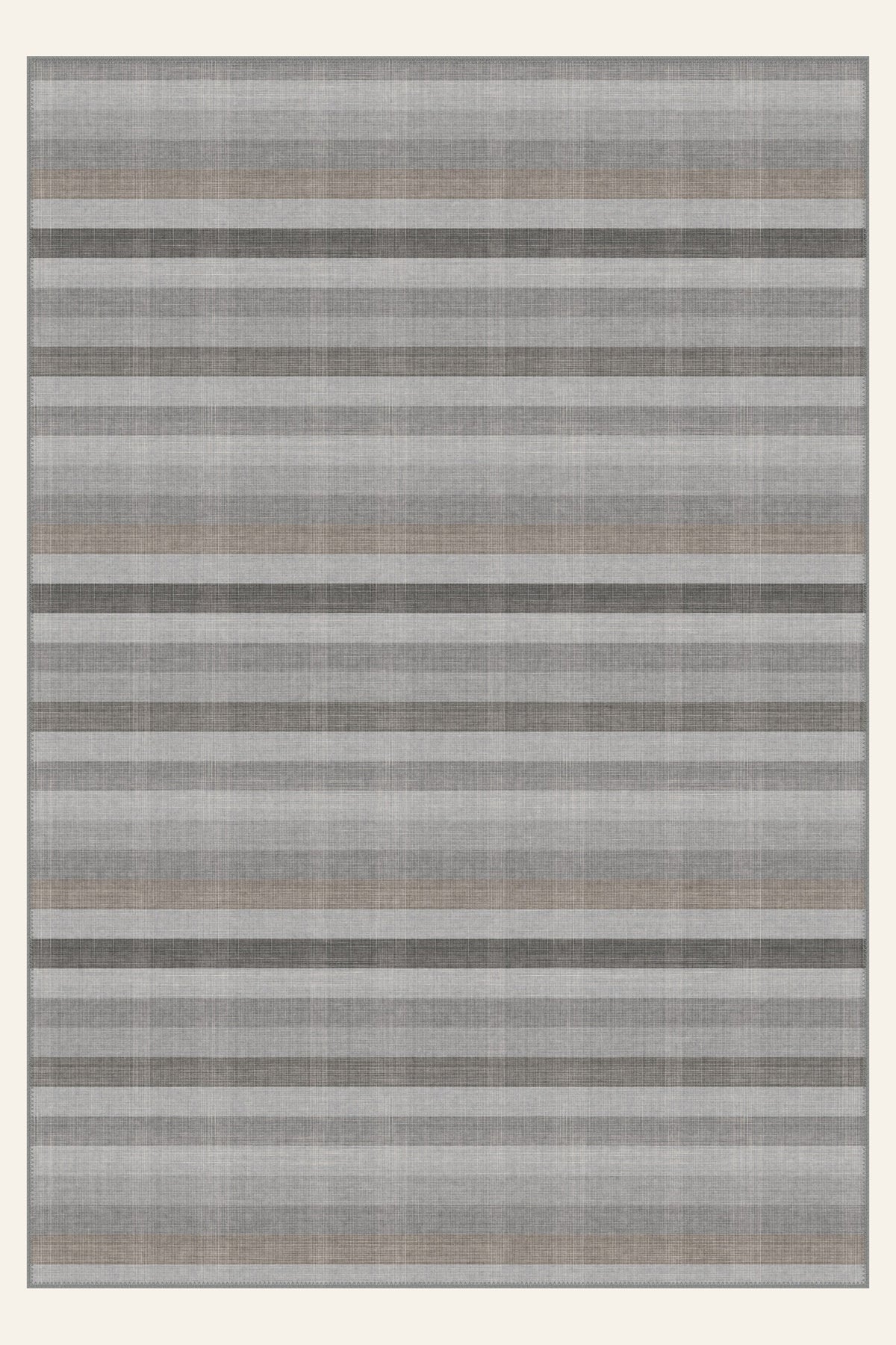 Waschbarer Teppich Loom Strata Pewter, rechteckige Form, Draufsicht