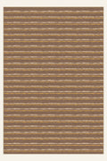 Brush Ribbon Cocoa washable rug, rectangle shape, top view