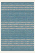 Tapis lavable Brush Ribbon Dusty Teal, forme rectangulaire, vu de dessus
