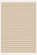 Tapis lavable Brush Ribbon Coral, forme rectangulaire, vu de dessus
