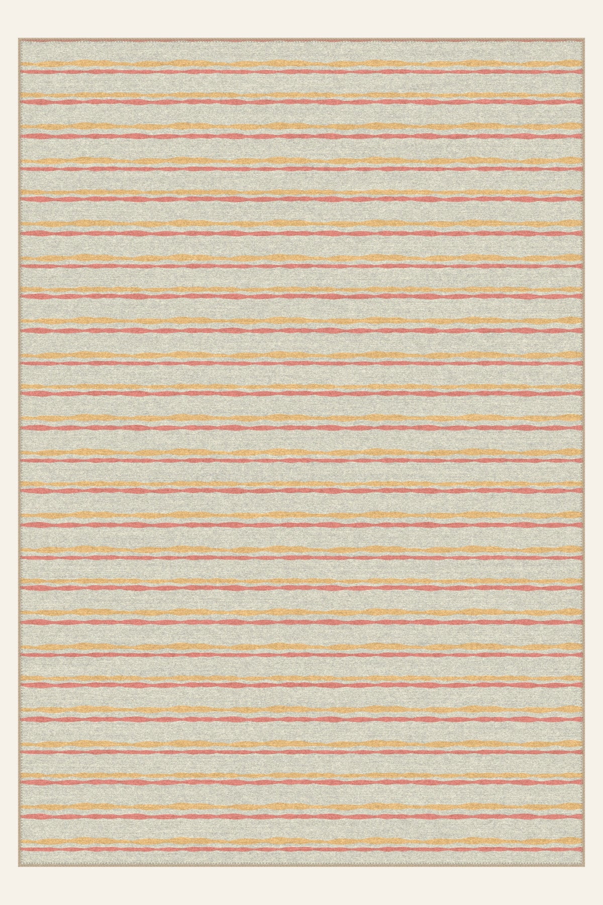 Alfombra lavable Brush Ribbon Coral, forma rectangular, vista superior