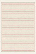 Tapis lavable Sawtooth Ledger Rose, forme rectangulaire, vu de dessus