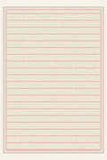 Wasbaar vloerkleed Sawtooth Ledger Rose, rechthoekige vorm, bovenaanzicht