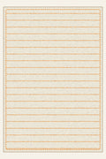 Tapis lavable Sawtooth Ledger Tangerine, forme rectangulaire, vu de dessus