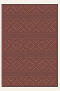 Alfombra lavable Lozenge Kilim Brick, forma rectangular, vista superior