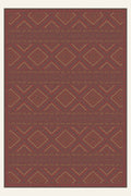 Alfombra lavable Lozenge Kilim Brick, forma rectangular, vista superior
