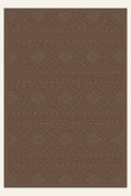 Alfombra lavable Lozenge Kilim Cocoa, forma rectangular, vista superior