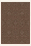 Tappeto lavabile Lozenge Kilim Cocoa, forma rettangolare, vista dall'alto