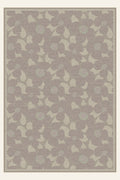 Tapis lavable Mod Petal Taupe, forme rectangulaire, vu de dessus