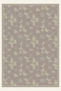 Mod Petal Taupe washable rug, rectangle shape, top view