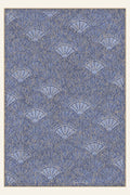 Alfombra lavable Deco Fan Periwinkle, forma rectangular, vista superior