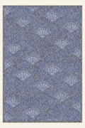 Tappeto lavabile Deco Fan Periwinkle, forma rettangolare, vista dall'alto