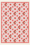 Tapis lavable Tomato Picnic Scarlet, forme rectangulaire, vu de dessus