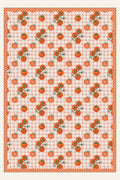 Alfombra lavable Tomato Picnic Tangerine, forma rectangular, vista superior