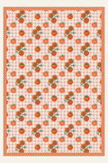 Alfombra lavable Tomato Picnic Tangerine, forma rectangular, vista superior