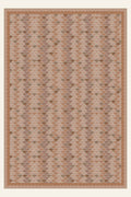 Scallop Cascade Caramel washable rug, rectangle shape, top view