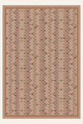 Tapis lavable Scallop Cascade Caramel, forme rectangulaire, vu de dessus