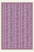 Scallop Cascade Mauve washable rug, rectangle shape, top view