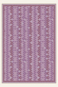 Tappeto lavabile Scallop Cascade Mauve, forma rettangolare, vista dall'alto