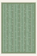 Tappeto lavabile Scallop Cascade Sage Green, forma rettangolare, vista dall'alto