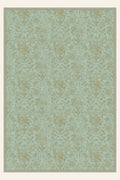 Tapis lavable Etched Bouquet Sage, forme rectangulaire, vu de dessus
