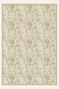 Tapis lavable Etched Bouquet Sand, forme rectangulaire, vu de dessus