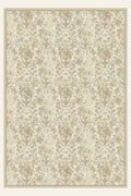 Alfombra lavable Etched Bouquet Sand, forma rectangular, vista superior