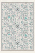 Courtyard Tile Aqua washable rug, rectangle shape, top view