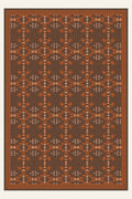 Mesa Stitch Cocoa Rust washable rug, rectangle shape, top view