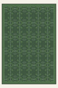 Waschbarer Teppich Mesa Stitch Forest Green, rechteckige Form, Draufsicht