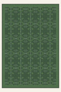 Alfombra lavable Mesa Stitch Forest Green, forma rectangular, vista superior