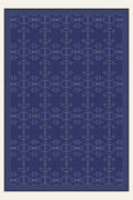 Waschbarer Teppich Mesa Stitch Navy, rechteckige Form, Draufsicht