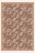 Tappeto lavabile Leaf Veil Terracotta, forma rettangolare, vista dall'alto