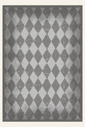 Tappeto lavabile Carnival Haze Pewter, forma rettangolare, vista dall'alto