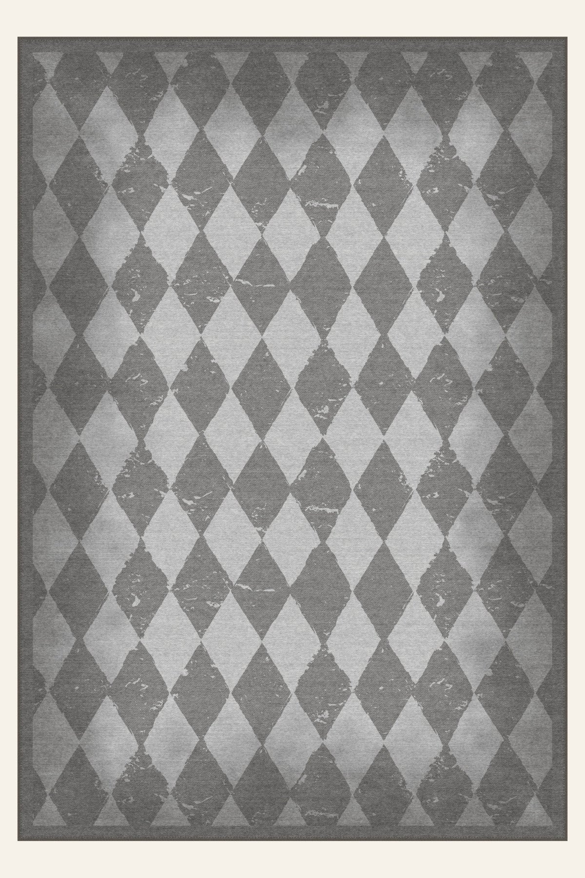 Tapis lavable Carnival Haze Pewter, forme rectangulaire, vu de dessus