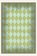 Alfombra lavable Carnival Haze Pistachio, forma rectangular, vista superior