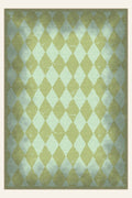 Tapis lavable Carnival Haze Pistachio, forme rectangulaire, vu de dessus