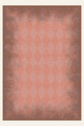 Carnival Haze Coral washable rug, rectangle shape, top view