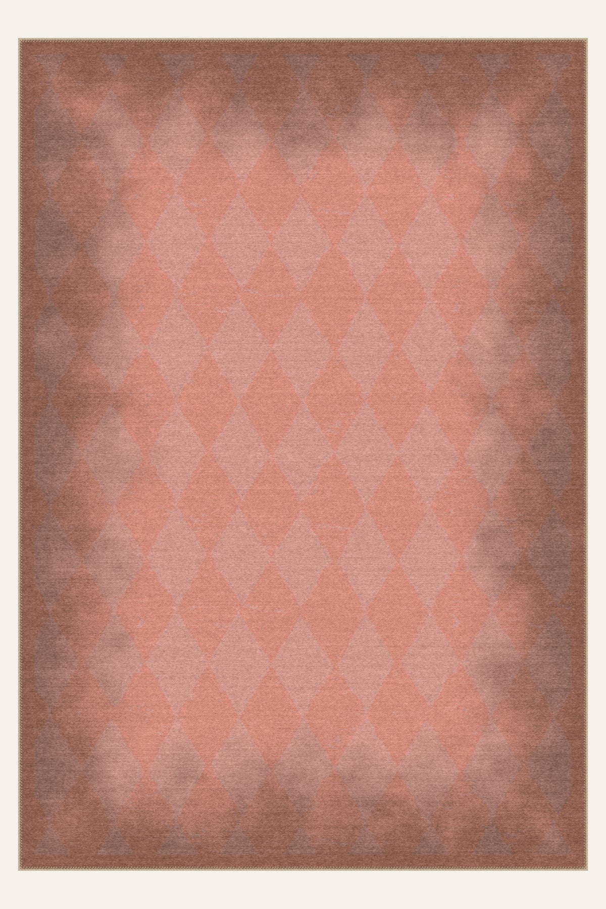 Carnival Haze Coral washable rug, rectangle shape, top view
