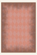 Tappeto lavabile Carnival Haze Coral, forma rettangolare, vista dall'alto