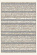 Tapis lavable Village Rows Dove Gray, forme rectangulaire, vu de dessus