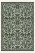 Tappeto lavabile Palazzo Scroll Moss Green, forma rettangolare, vista dall'alto